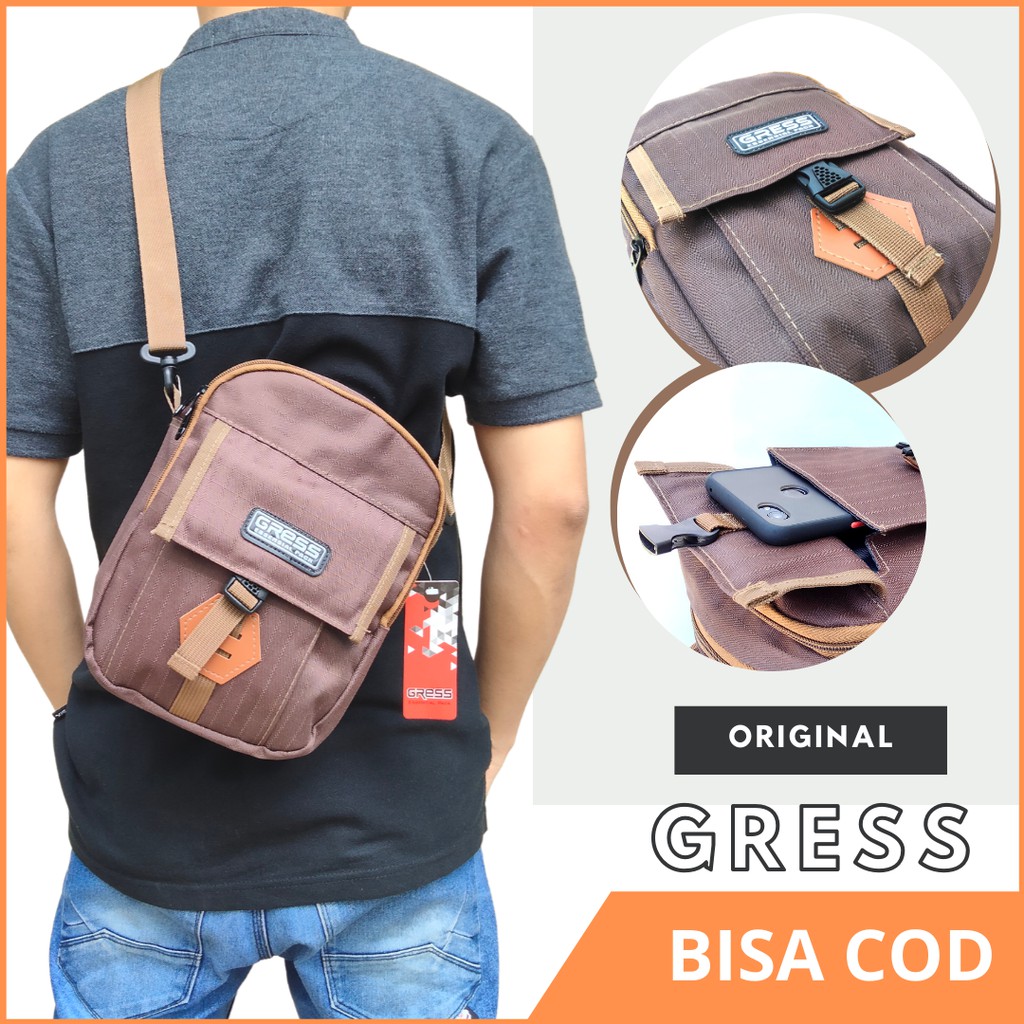 Tas Selempang Pria Mini Tas Slempang Cowok Unisex Distro Casual Waterproof Anti Air Original COD