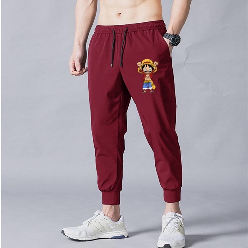 CELANA JOGGER PRIA JOGER PANTS PANJANG COWOK LUFFY ANGKAT TANGAN PREMIUM