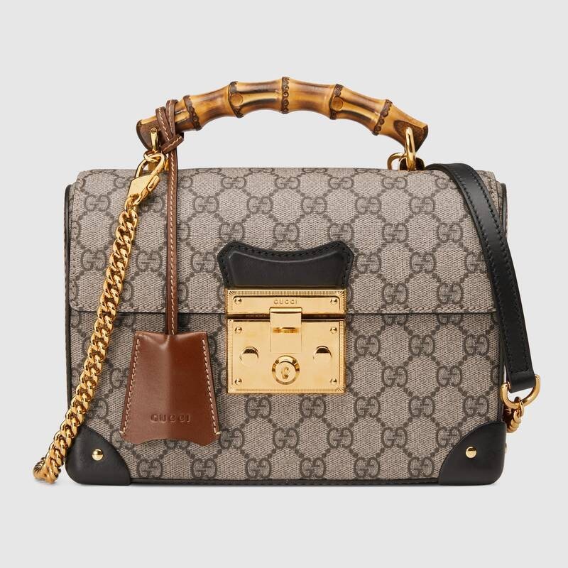 TAS GUCCI padlock bamboo shoulder handbag 100% ORIGINAL GUCCI