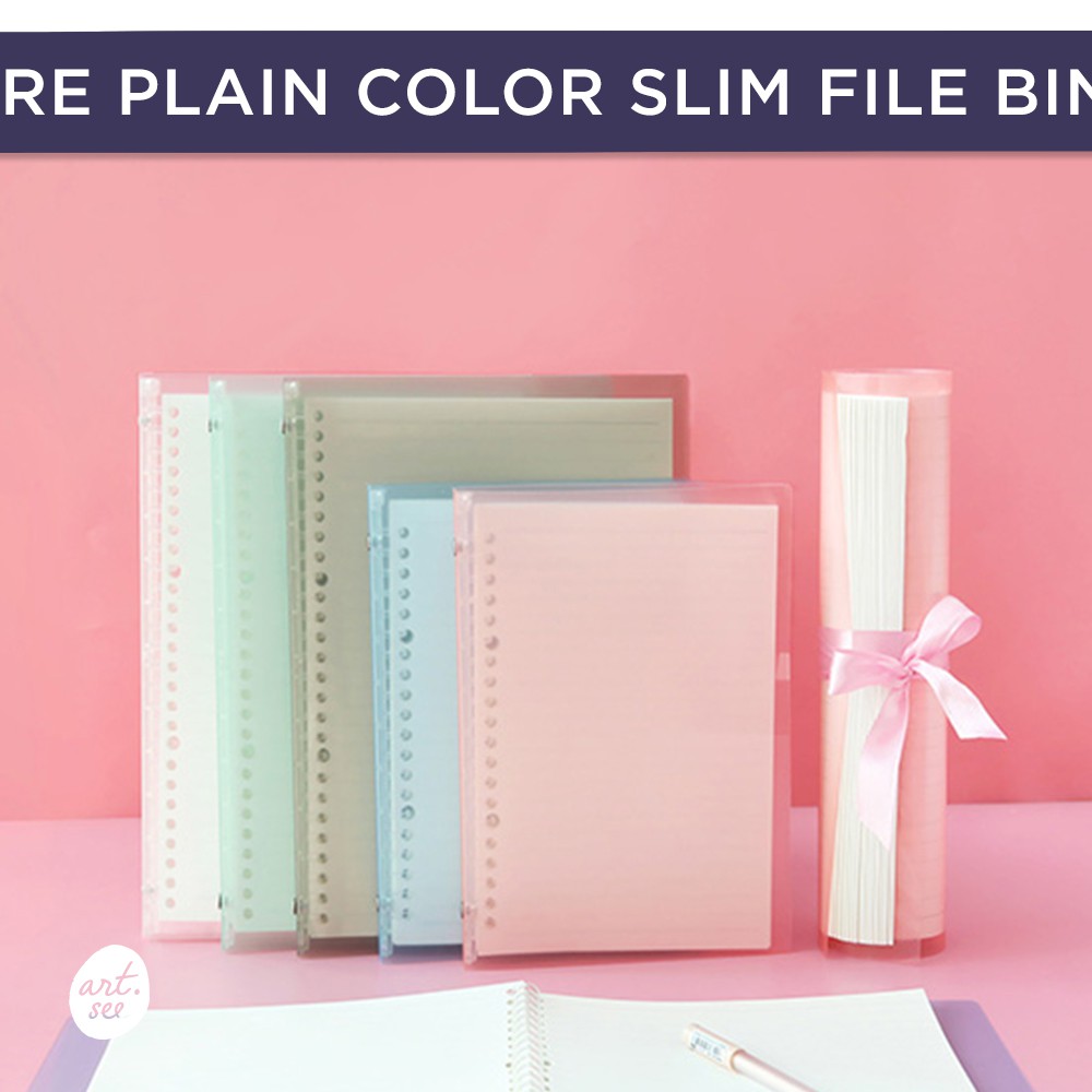 

Claire Plain Color Slim File Binder