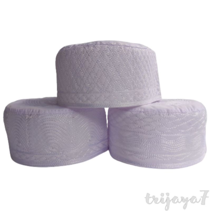 Peci Madinah Kopiyah Haji Putih Bulat