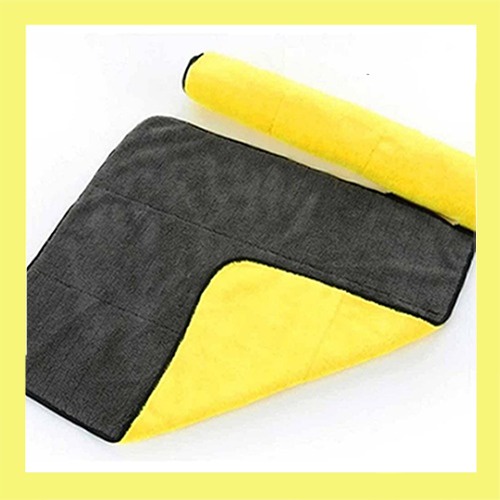 FS KAIN LAP MICROFIBER 400GSM 30X30CM KAIN LAP KUNING MOBIL MOTOR SERBAGUNA 2 SISI / OTOMOTIF TOWEL