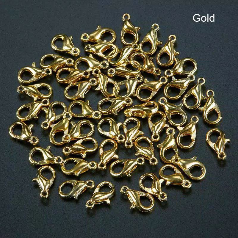 Kokot Udang/capit udang 1,2mm GOLD IMPORT untuk aksesoris kalung, konektor/strap masker