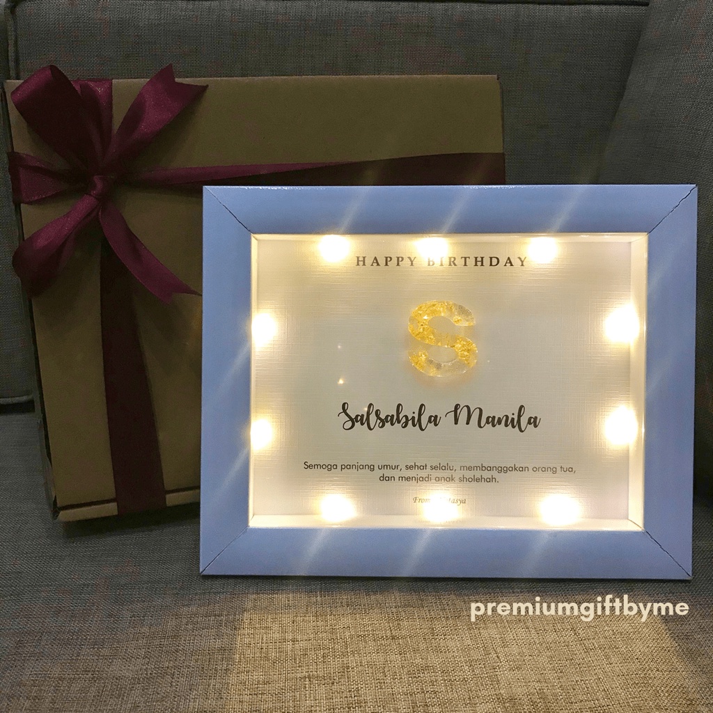 RESIN Frame 3D 5R 13x18 6R 15x20 LED Kado Ultah Hadiah Pernikahan Gift Paket Wisuda Ulang Tahun Tunangan Kelahiran Hampers Premium Murah Unik Estetik Aesthetic Sahabat Pacar Istri Bayi Anak Box Figura Pigura Lampu