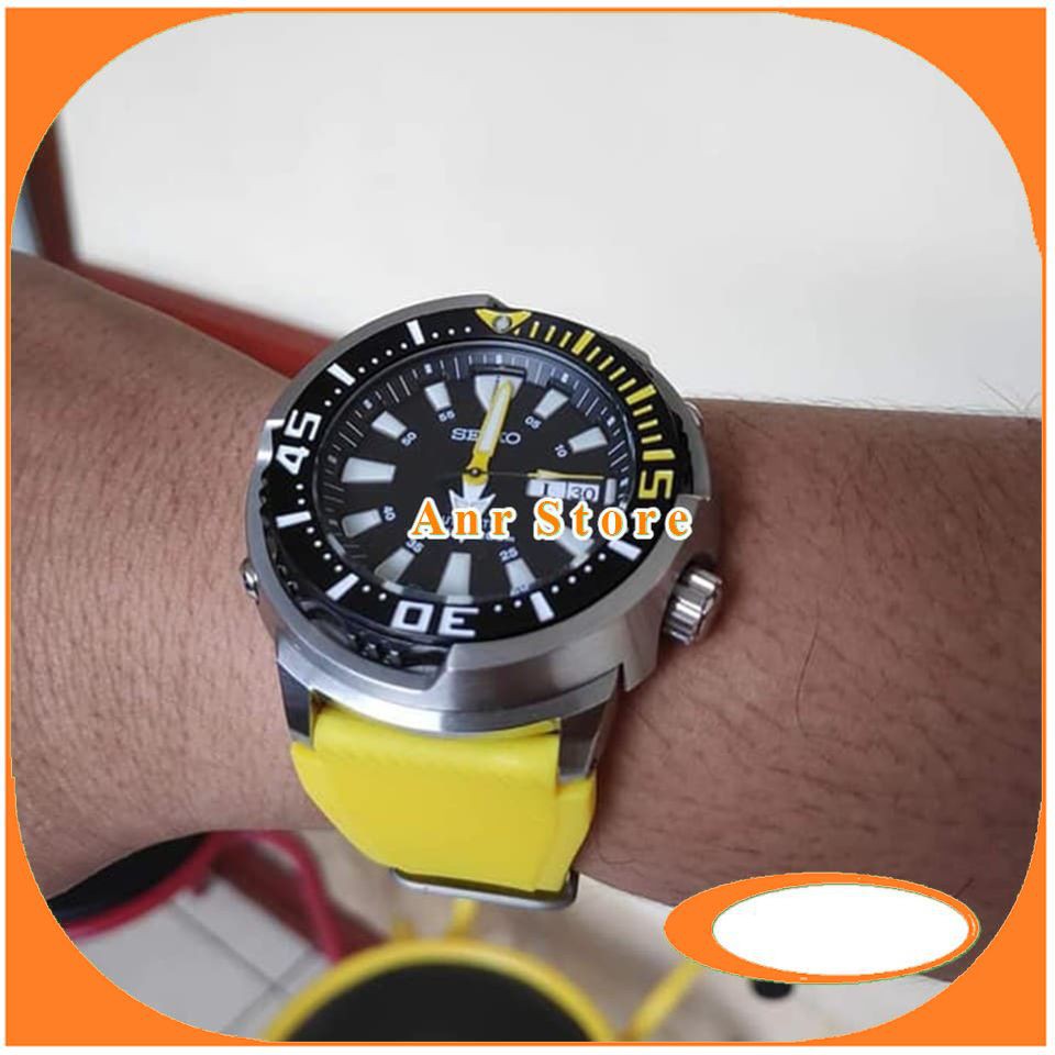 Tali Jam Tangan Seiko Diver Divers Kuning 22 mm Waterproof