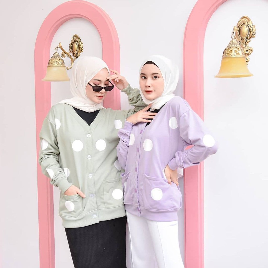 Nara Grosir - Biya Dotty Outer | Fashion Terkini | Sweater Termurah