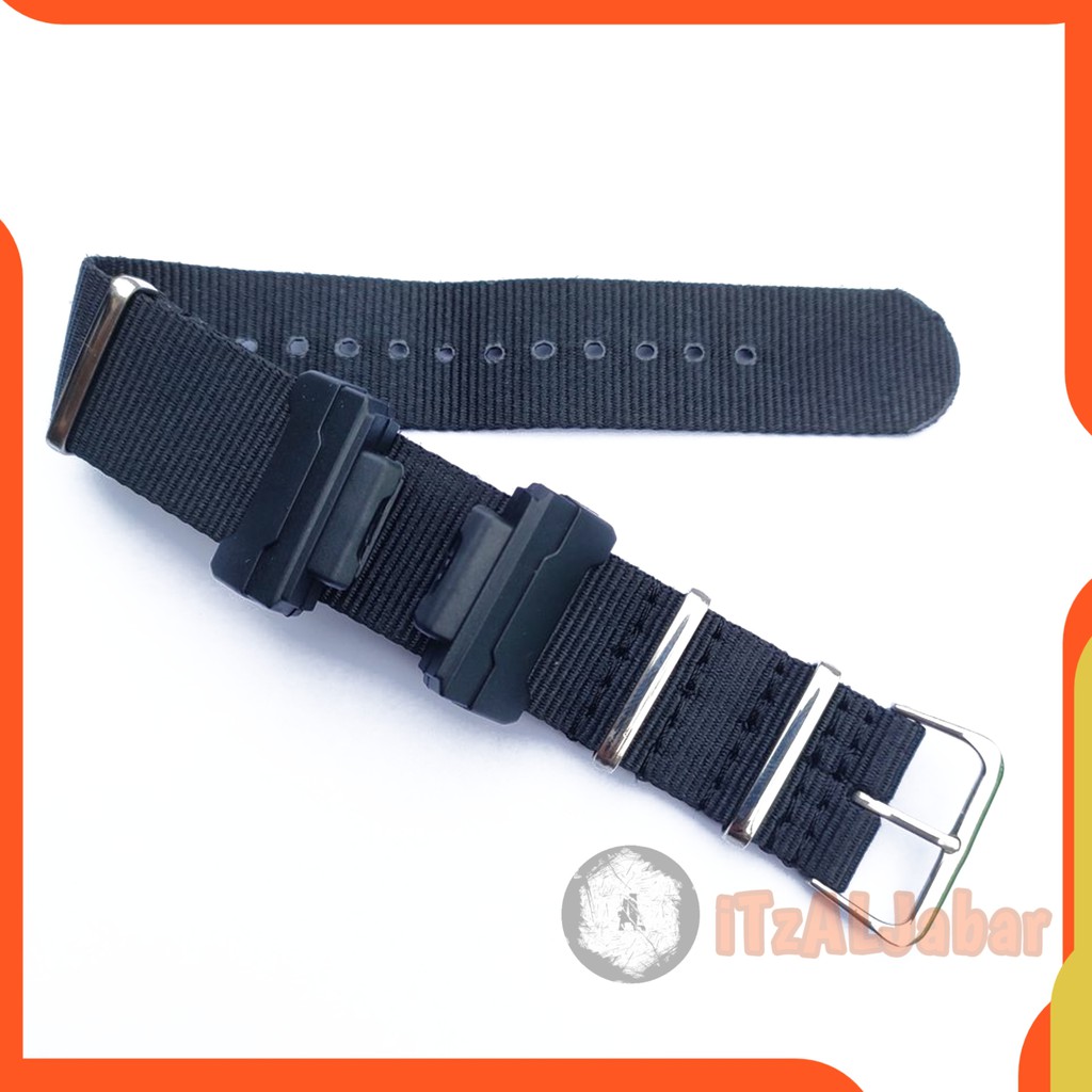 Tali jam tangan Casio G shock Nylon Nato strap Adapter - Hitam