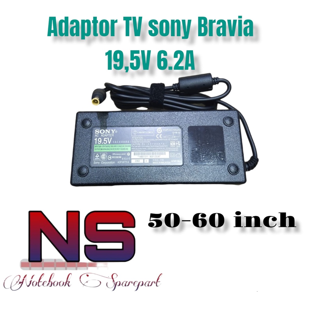 Adaptor TV led Sony Bravia original 19.5V 6.2A tipe ACDP-120N02