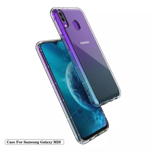 Samsung Galaxy M20 Case Bening Tranfaran Airbag Anticrack High Premium Silikon hybrid