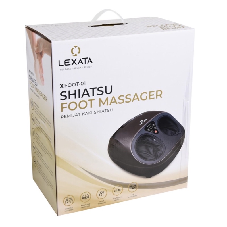 Lexata Shiatsu 3D Air Press Foot Massager with Heat Alat Pemijat Kaki