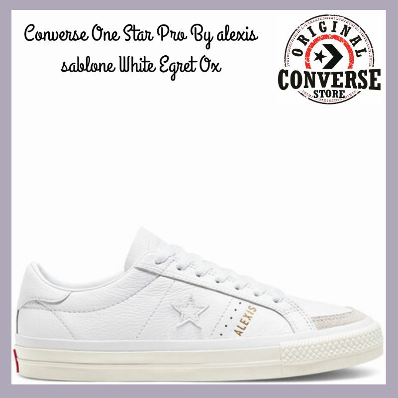 ORIGINAL CONVERSE ONE STAR PRO BY ALEXIS SABLONE WHITE EGRET Ox 168658C MENS