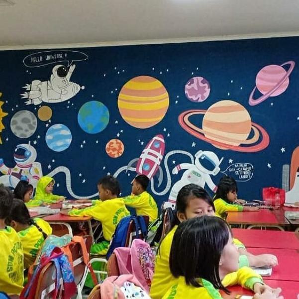 Lukisan Dinding Mural Shopee Indonesia