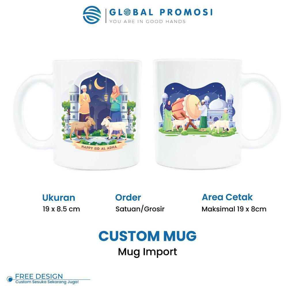 Mug Custom Mug Import Souvenir Gelas Murah Satuan/Grosir Tanpa PO Express Khusus Ekspedisi