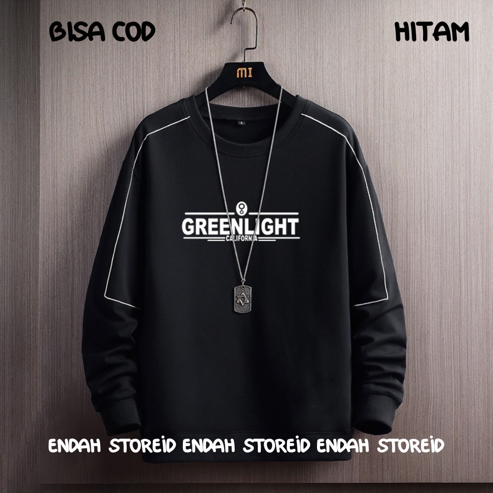 Sweter Crewneck Greenlight Pria Wanita Jumbo  XXL - 3XL / Sweatshirt Greenlight Pria Wanita / Switer