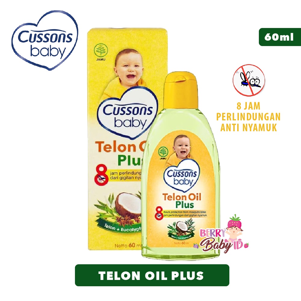 Cussons Baby Minyak Telon Oil Plus Natural Eucalyptus Anti Nyamuk Bayi Berry Mart