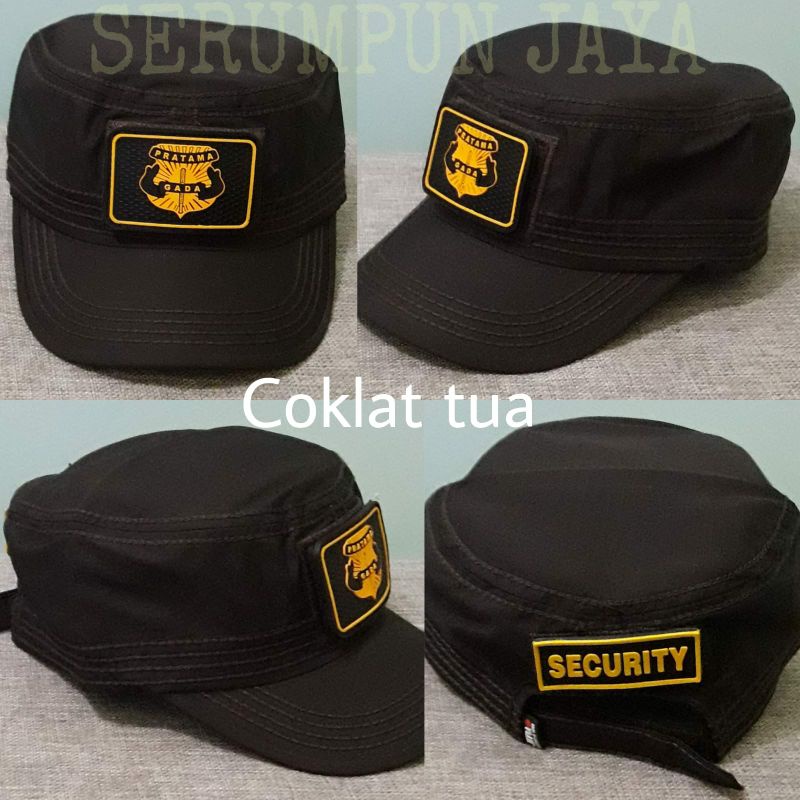 TOPI COKLAT KOMANDO GADA PRATAMA  - TOPI KOMANDO GADA PRATAMA VELCRO 2 PATCH