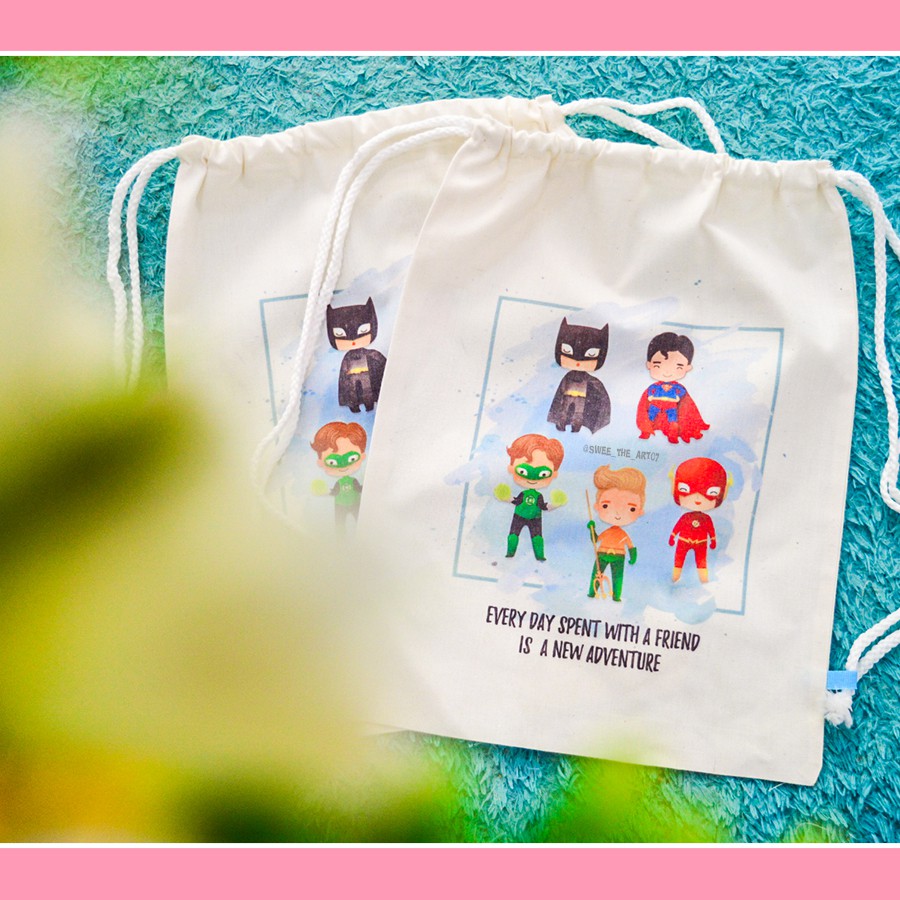 Tas ransel serut belacu / tas ulang tahun desain suka-suka / goodie bag ultah-5