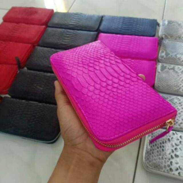 Dompet panjang wanita kulit ular