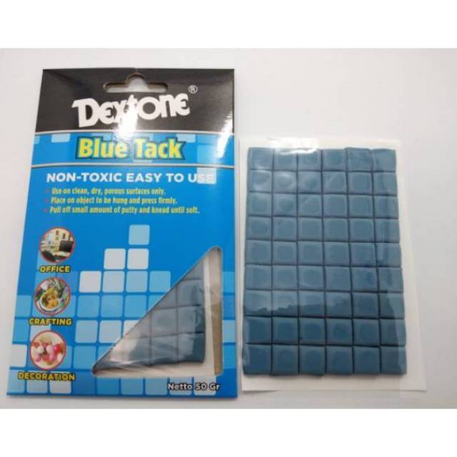 LEM DEXTONE BLUE TACK/LEM ATK DECORATIONS OFFICE/LEM GUM PENGGANTI PIN PAKU MAGNET LAKBAN/LEM LILIN LINAN MAINAN ANAK/PLASTISIN MAINAN MALAM ANAK PLASTIK