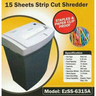 penghancur kertas SECURE EZSS 6315A / EzSS-6315A PAPER SHREDDER