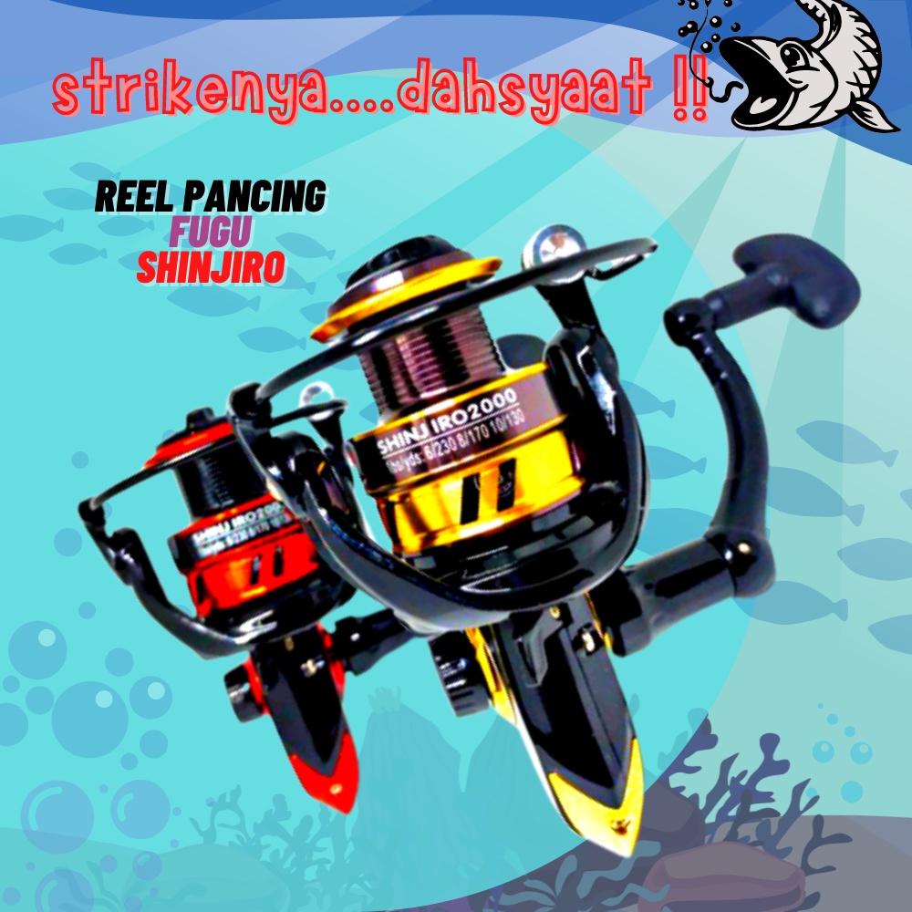 Gulungan Reel Ril Riil Rill Katrol Alat Pancing Ikan Fugu Shinjiro 1000 2000 3000 Olahraga Outdoor M