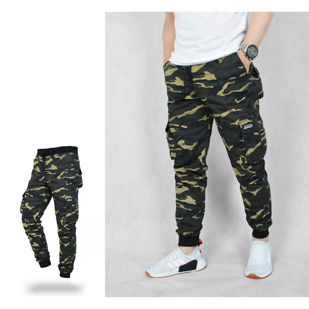 Celana joger jogger cargo army loreng forward system original