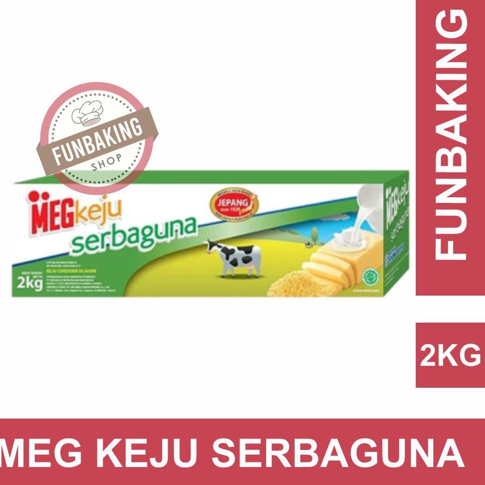 

(HOT PROMO) FunBaking - Keju MEG 2KG CHEDDAR Serbaguna 2 KG Cheese