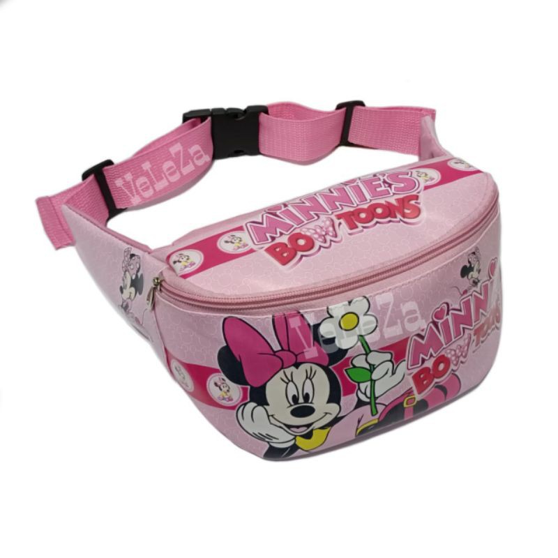 TAS BAHU ANAK TAS SELEMPANG KIDS TAS ANAK KARAKTER MINNIE MOUSE WAIST BAG ANAK TAS ANAK