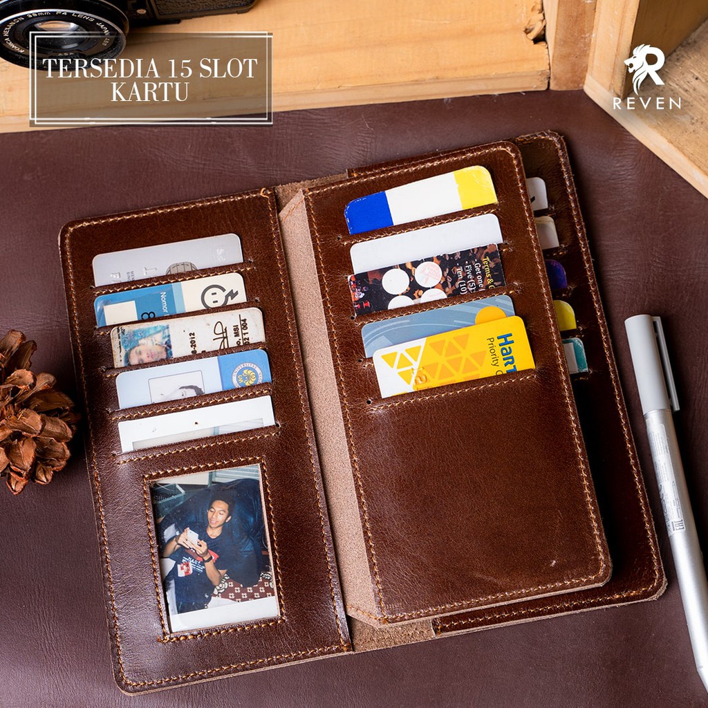 REVEN LEATHER - Apollo Long Wallet 15 Slot Card