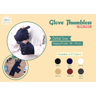 Sarung Tangan  Panjang Muslimah Gloves Muslimah Thumbless 