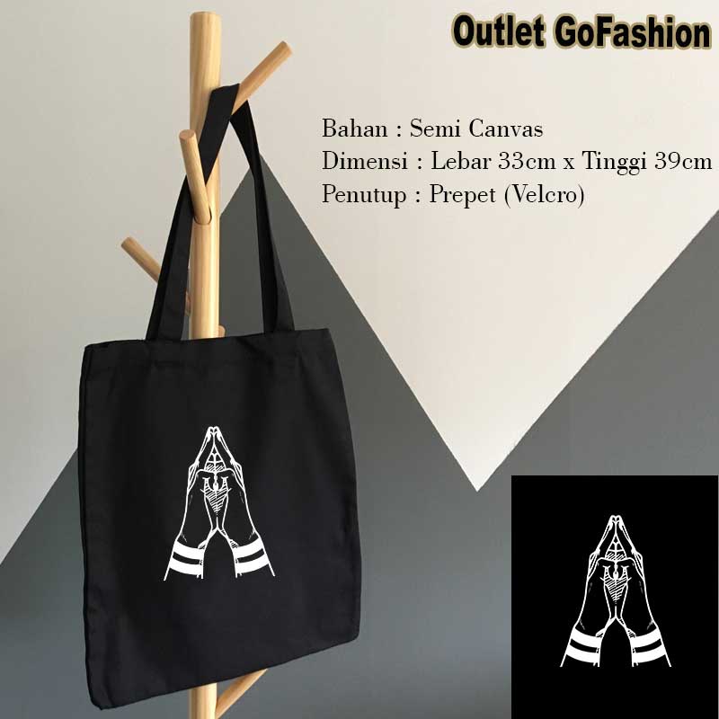 Tas Totebag Tote Bag Anime Jujutsu Kaisen Ryomen Sukuna Yuuji Itadori Manga Japanese Distro Gratis O