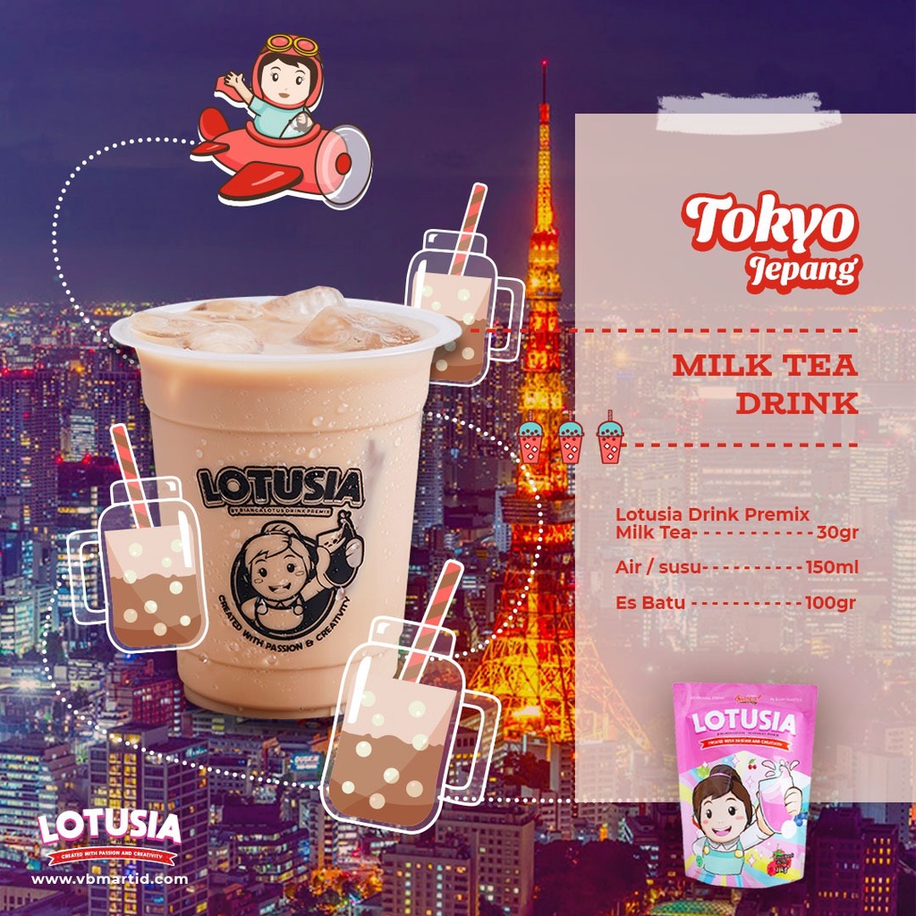 30gr LOTUSIA ROYALE MILK TEA DRINK PREMIX (TRIAL PACKAGE)