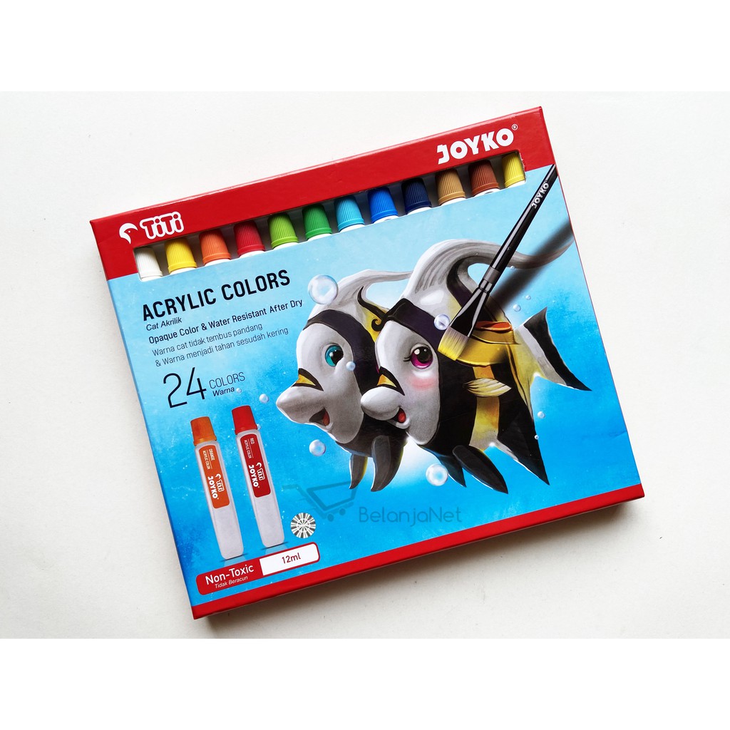 

Cat Acrylic JOYKO 24 Color| Cat Akrilik JOYKO 24 Warna AC-12ml-24C