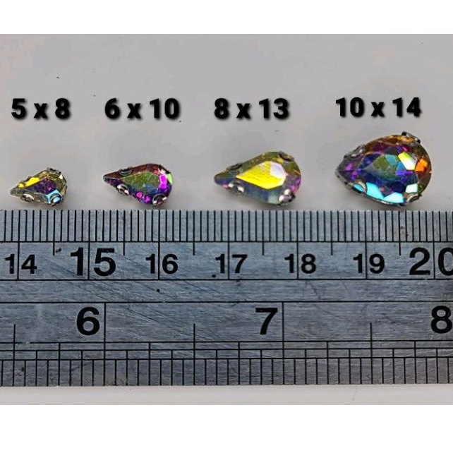 swarovski cangkang super ukuran 8x13 bentuk TETES  per butir