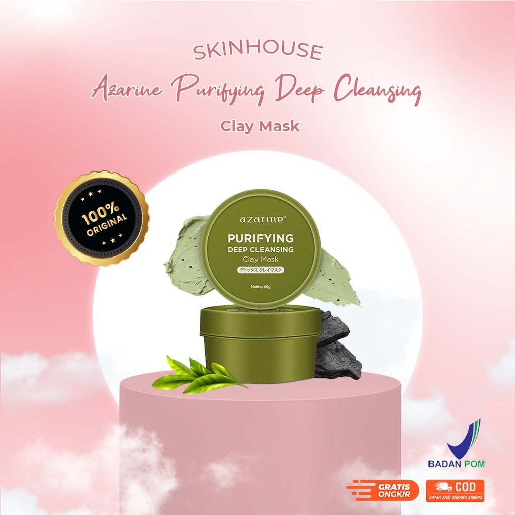 [ SKINHOUSEID ] AZARINE PURIFYING DEEP CLEANSING CLAY MASK 60G