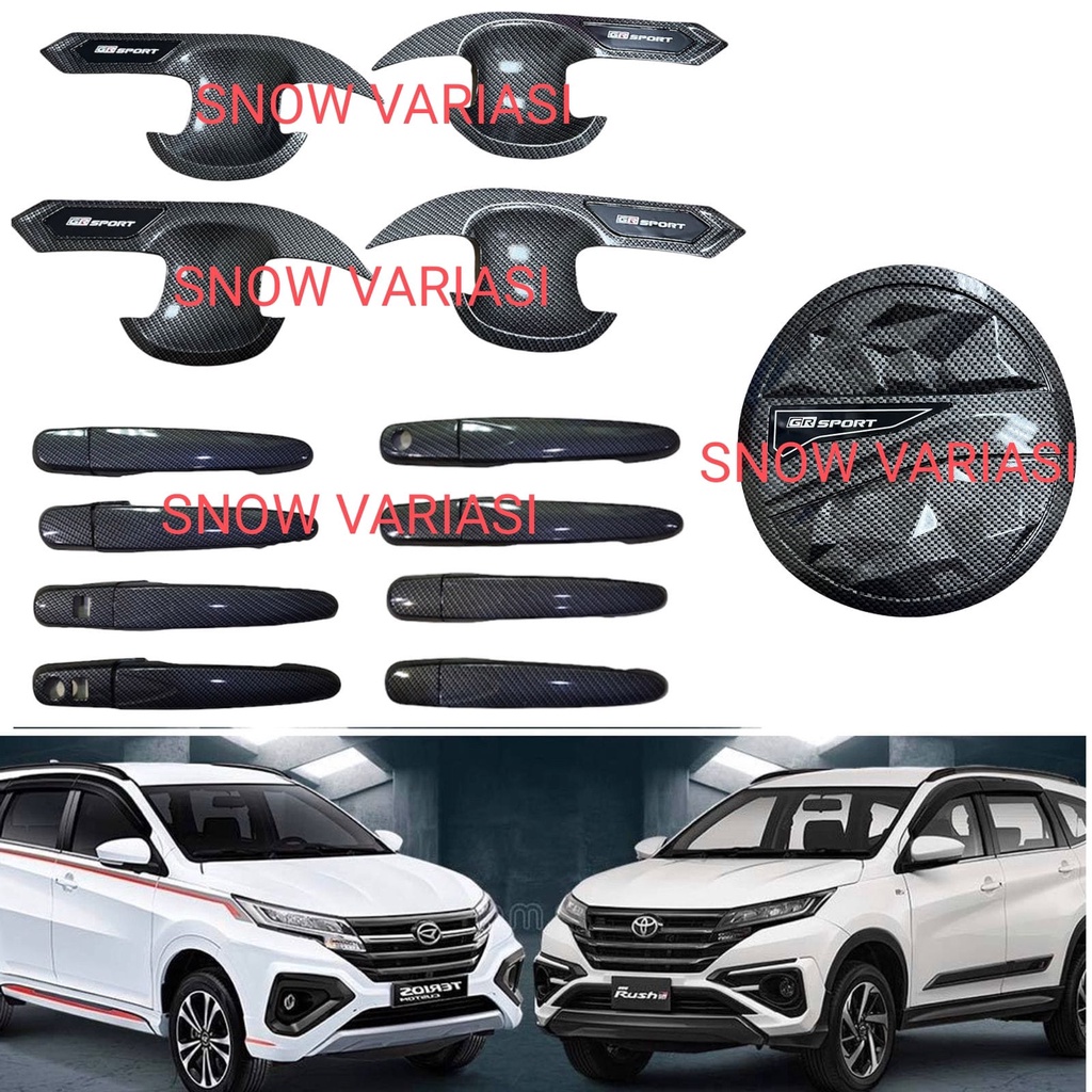 Paket Outer Handle Tank Cover All New Rush Terios GR SPORT 2018 2021 2022 Carbon