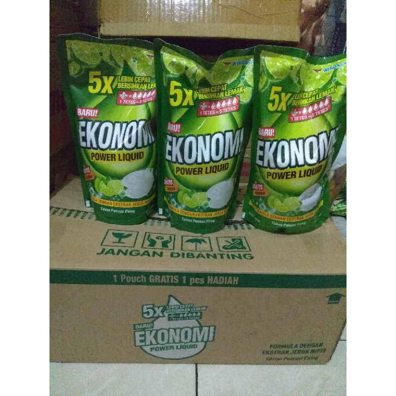 [1 DUS 12 Pouch] SABUN CUCI PIRING Ekonomi Liquid Refill 650 ml 780ml Cairan Pencuci 650ml 780 ml