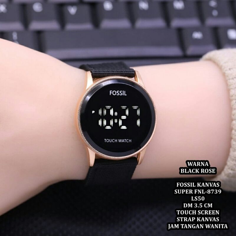 JAM TANGAN WANITA TOUCH SCREEN KANVAS FNL 8739