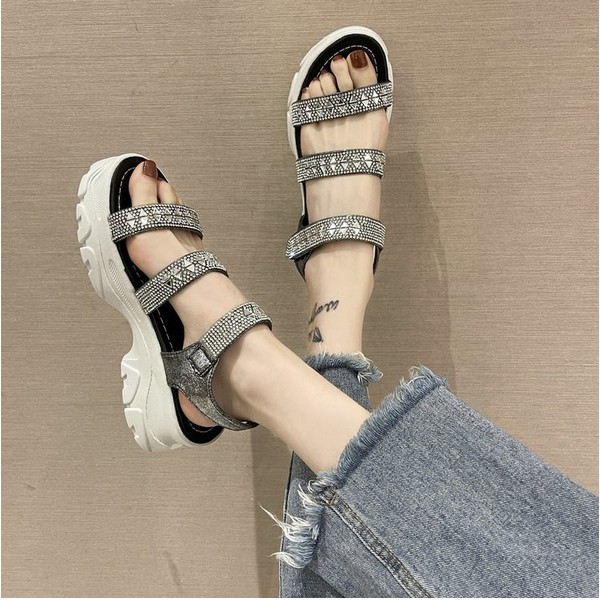 Sandal Wedges Wanita Fashion F88