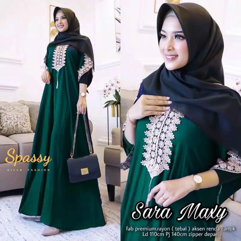 SARA MAXY BY SPASSY ll DASTER ARAB SHIREN ll BUSUI RESLETING DEPAN ll KAIN RAYON GRADE A