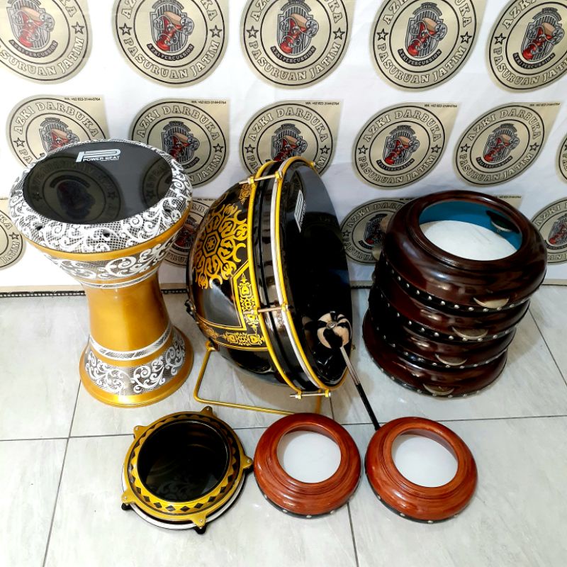 Rebana hadroh/ Satu set hadroh/ Darbuka 9in/ Alat hadroh (termurah)