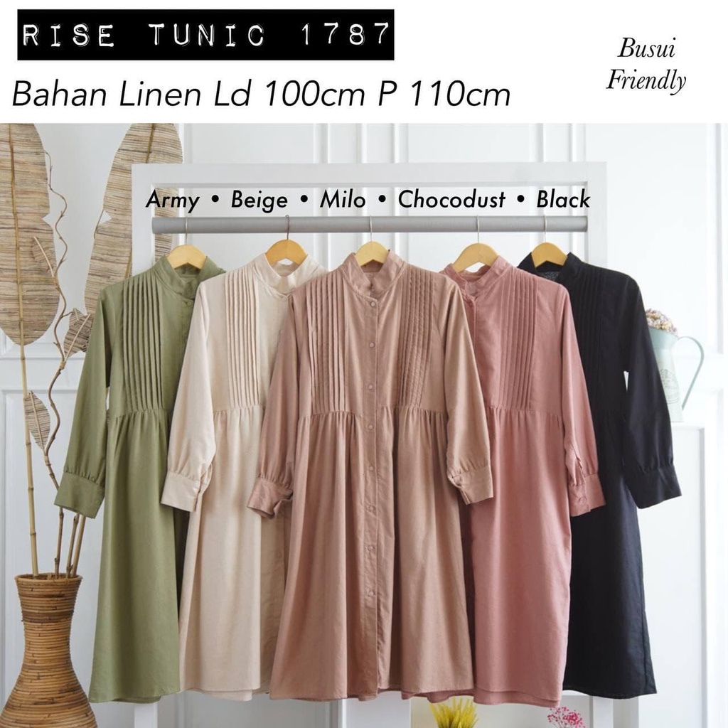 RISE TUNIC / TUNIK / ATASAN WANITA / ATASAN KERJA