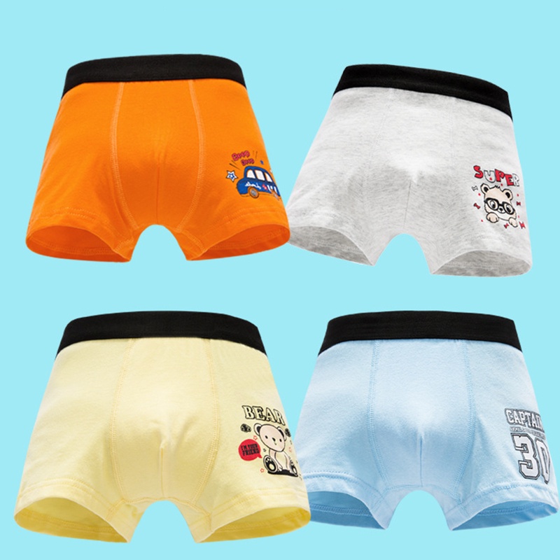 3PCS Anak Laki-laki Celana Dalam Katun Baru Nyaman CD Fashion Boxer