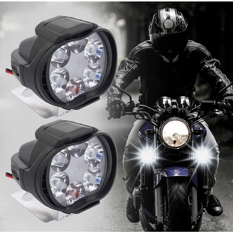 PROMO LAMPU LED SOROT PLX 6 MATA FREE SAKLAR STANG LAMPU MOTOR LAMPU TEMBAK MOTOR 6 MATA 6 WATT CWL 6 MATA