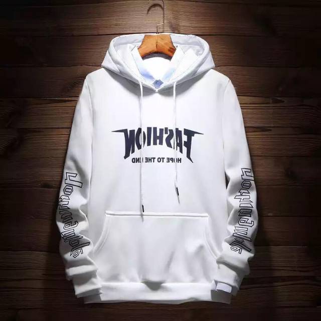 TOTOTAshop.Sweater hoodie FASHION pria,Bahan babyterry premium,motif sablon kilat Halus