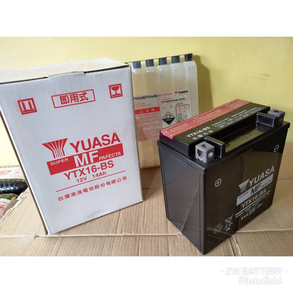 AKI YUASA ORIGINAL YTX16-BS 12 VOLT 14 AMPERE MF