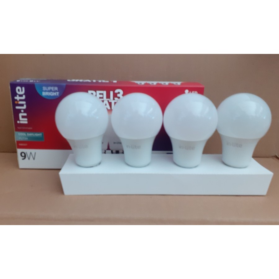 Inlite / In-Lite / In lite 9w LED Bulb 9 Watt PAKET Beli 3 Gratis 1