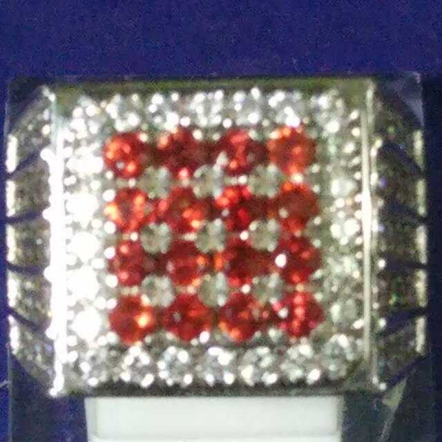 Natural Orange Sapphire Stamp