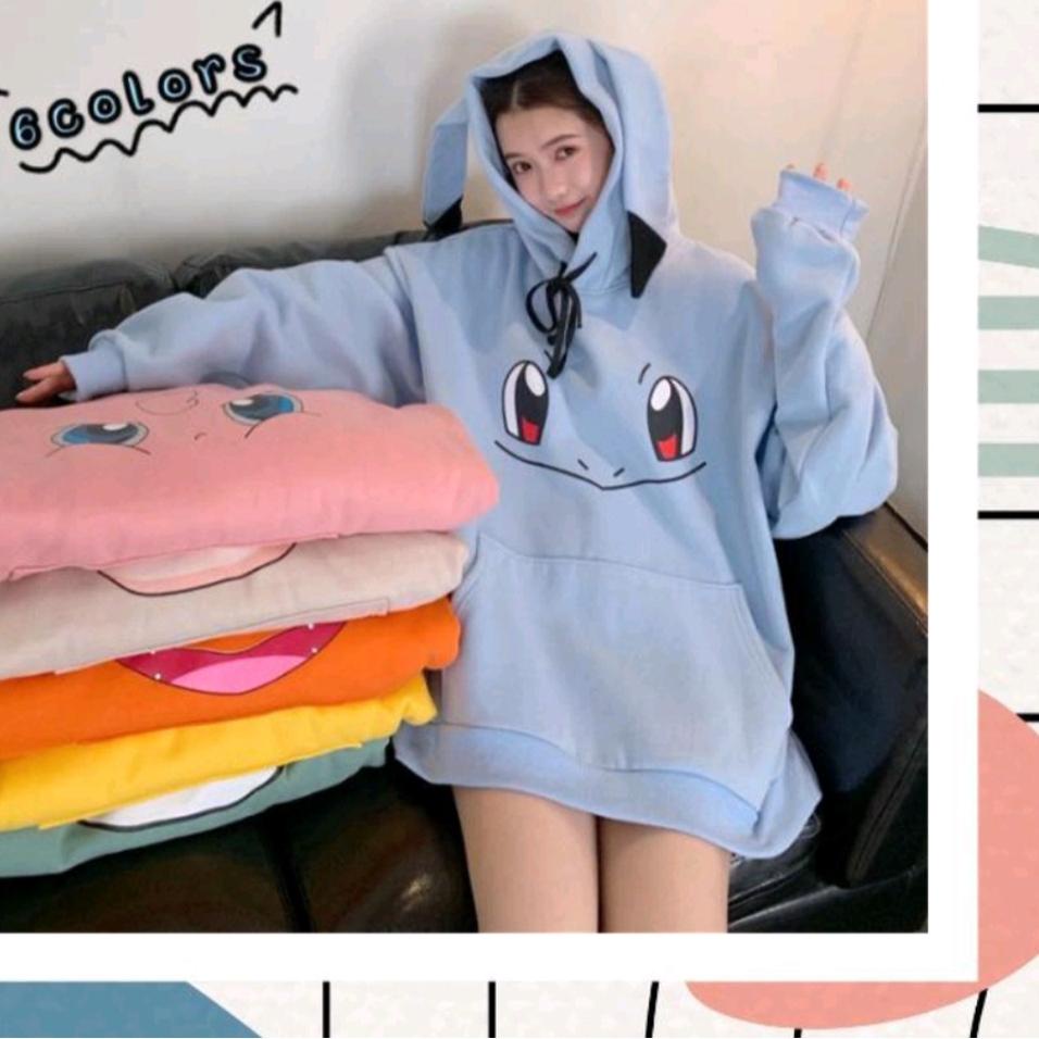 (MURAH) PIMON CUTE SWEATER HOODIE OVERSIZE WANITA KOREAN STYLE