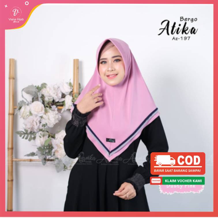 Jilbab Azamka Bergo Atika Hijab Pet Jersey Premium